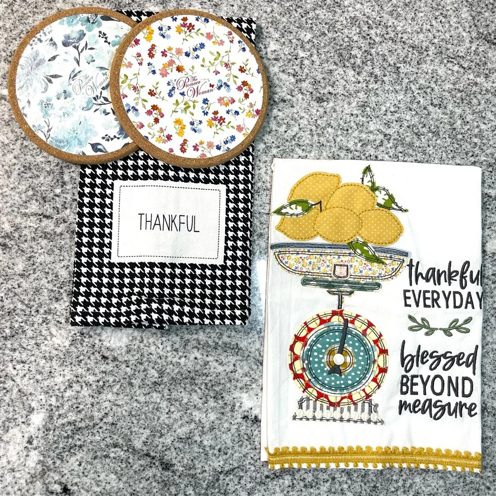 Tea Towel, Towel & Two Hot Pads